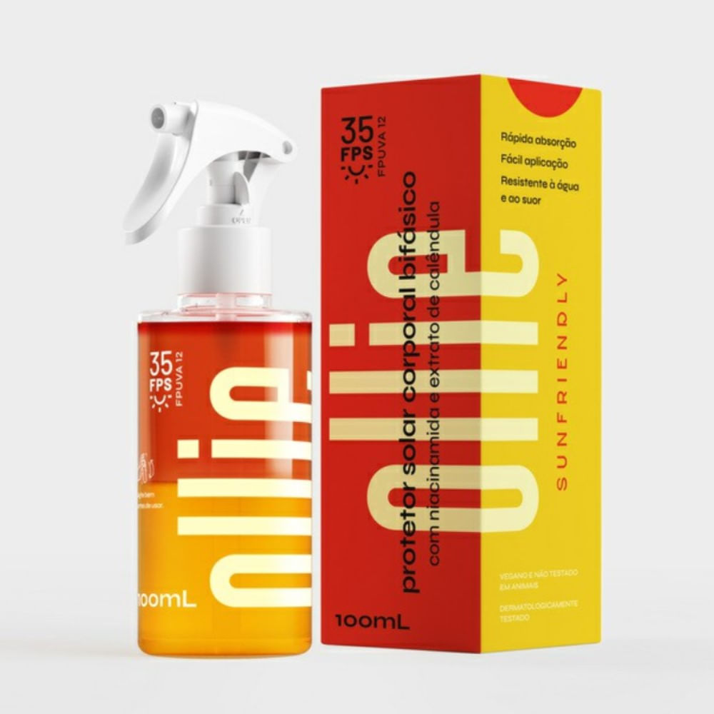 Protetor Solar Corporal Spray Bifásico FPS 35 C/ 100ml