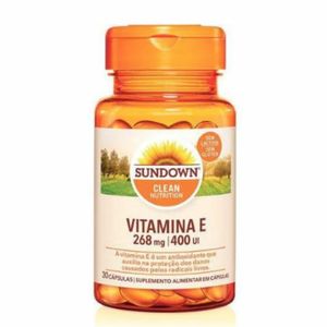 Suplemento Alimentar Sundown Vitamina E 400 UI 30 Cápsulas