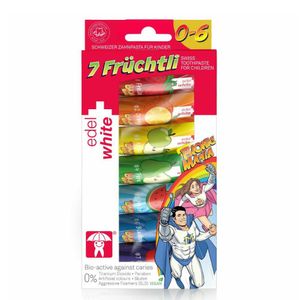Kit Creme Dental Edel White Infantil 7 Fruchtli 7 Unidades