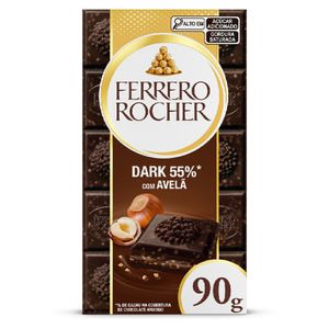 Chocolate Ferrero Rocher Dark 55% Cacau Avelã 90g