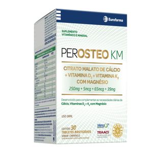 Suplemento Vitaminico Perosteo KM Eurofarma 30 tabletes mastigáveis