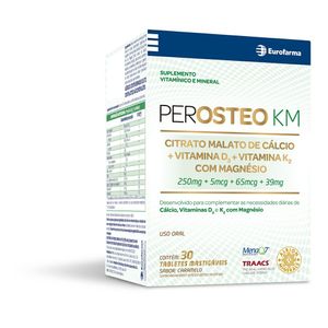 Suplemento Vitaminico Perosteo KM Eurofarma 30 tabletes mastigáveis