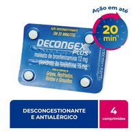 Decongex Plus Aché 4 Comprimidos Revestidos