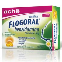 Pastilhas Flogoral Sabor Laranja Aché 12 Pastilhas