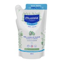 Gel Lavante Suave Mustela Corpo e Cabelo Refil 400ml