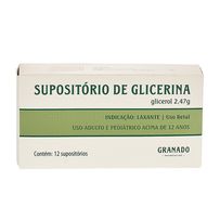 Supositório De Glicerina Uso Adulto Granado 12 Unidades