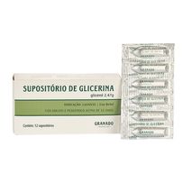 Supositório De Glicerina Uso Adulto Granado 12 Unidades