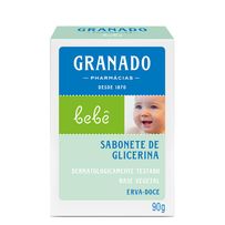 Sabonete em Barra Glicerina Granado Infantil Bebê Erva Doce 90g