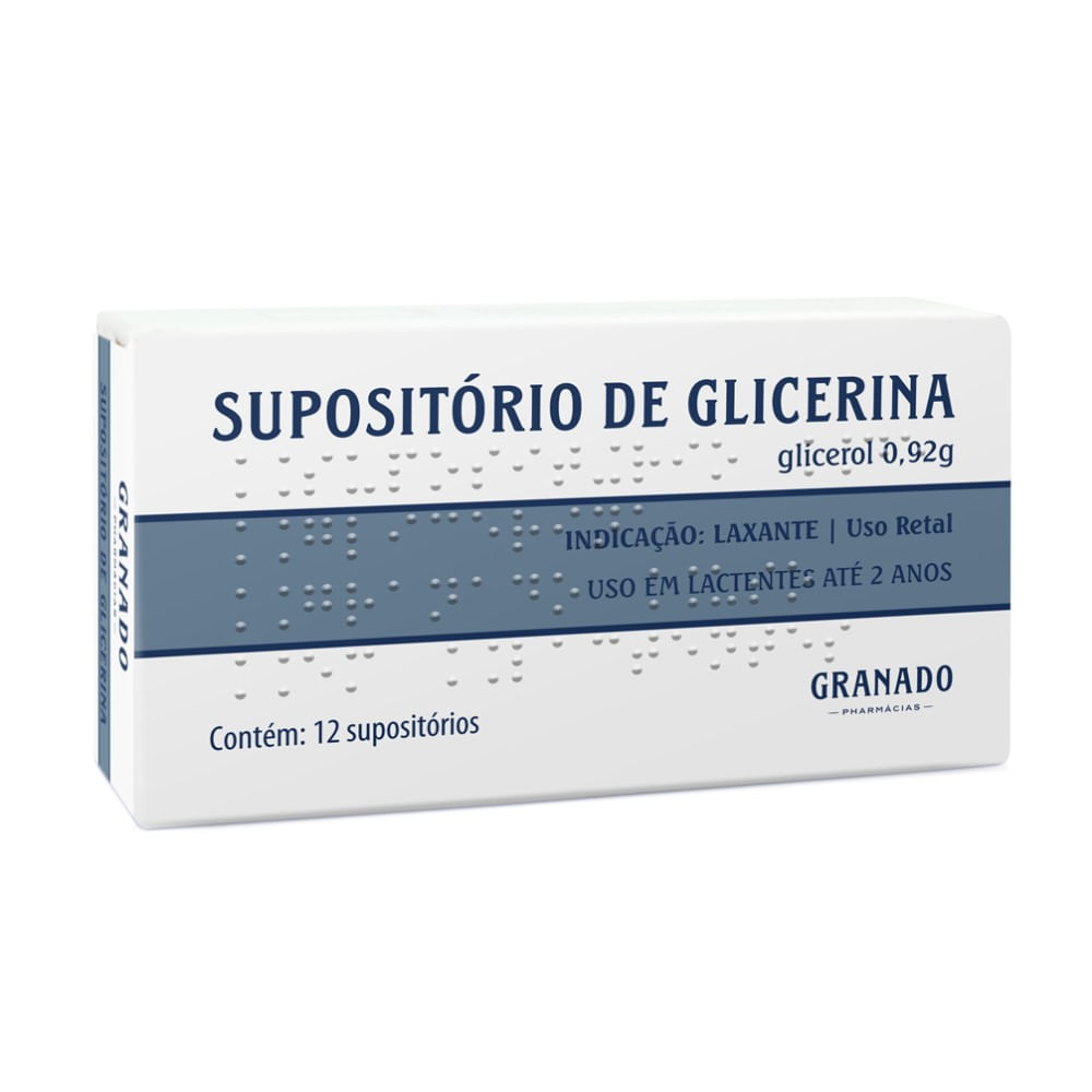 Supositório De Glicerina Para Lactentes Granado 12 Unidades
