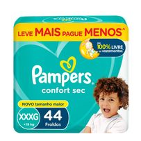 Fralda Pampers Confort Sec XXXG 44 Unidades
