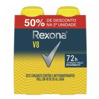 Desodorante Antitranspirante Roll-On Rexona V8 2 Unidades de 50ml Cada