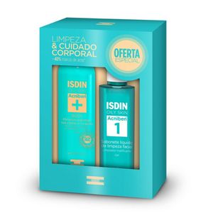 Kit Isdin Oily Skin Acniben Spray Corporal 150ml + Sabonete Líquido De Limpeza Facial 208g