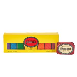Kit Sabonete Em Barra Phebo Amarela 8 Unidades De 90g Cada