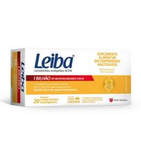 Probiótico Leiba 1 Bilhão Sabor Laranja 20 Comprimidos Mastigáveis