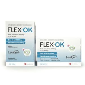 Suplemento Alimentar Flex OK União Química 60 Cápsulas Moles