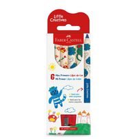 Meu Primeiro Lápis de Cor Faber Castell Little Creatives Com 6 Cores + 1 Apontador