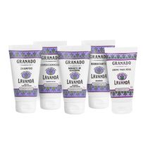 Kit Granado Lavanda Terrapeutics Hidratante 50ml + Sabonete Líquido 50ml + Creme de Mãos 50ml + Shampoo 50ml + Condicionador 50ml