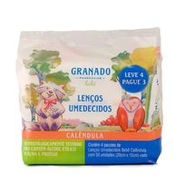 Lenços Umedecidos Granado Bebê Calêndula 4 Pacotes de 50 Unidades cada