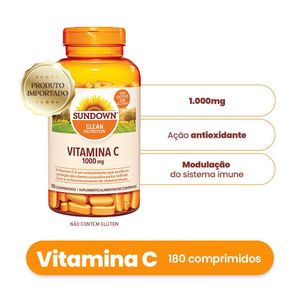 Suplemento Alimentar Sundown Vitamina C 1000mg 180 Comprimidos