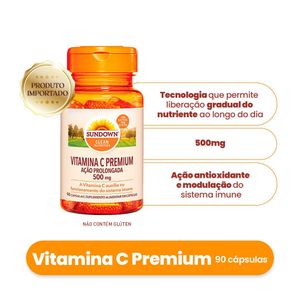 Suplemento Alimentar Sundown Vitamina C Time Release 500mg 90 Cápsulas