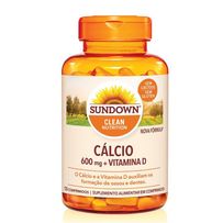 Suplemento Alimentar Sundown Cálcio 600mg + Vitamina D 120 Comprimidos