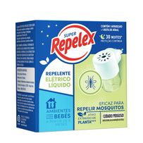 Repelente Elétrico Líquido Repelex Super 1 Aparelho + 1 Refil de 40ml