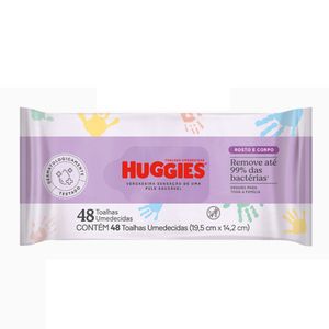 Lenços Umedecidos Huggies Rosto e Corpo 48 unidades