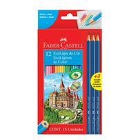 Lápis de Cor Faber Castell EcoLápis 12 Cores + 3 Lápis Grafite