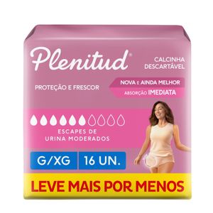 Roupa Íntima Plenitud Femme G/XG 16 unidades