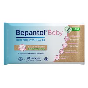 Lenços Umedecidos Bepantol Baby Biodegradáveis 48 Unidades