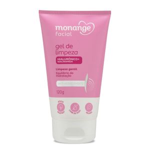 Gel de Limpeza Facial Monange Anti-Ressecamento com Ácido Hialurônico e Niacinamida 120g