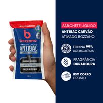 Sabonete Líquido Bozzano Antibac Carvão Ativado Refil 200ml