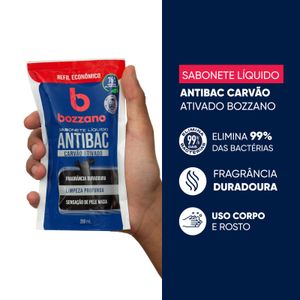 Sabonete Líquido Bozzano Antibac Carvão Ativado Refil 200ml