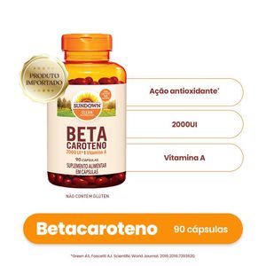 Suplemento Alimentar Sundown Betacaroteno 2.000UI 90 Cápsulas