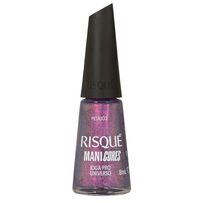 Esmalte Risque Metálico ManiCores Joga pro Universo Roxo 8ml