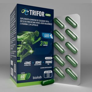 Suplemento Alimentar Biolab Trifor 40mg + 80mg + 900mg 60 Cápsulas