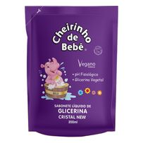 Sabonete Líquido Cheirinho de Bebê Glicerina Cristal New Refil 200ml