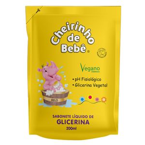 Sabonete Líquido Cheirinho de Bebê Glicerina Refil 200ml