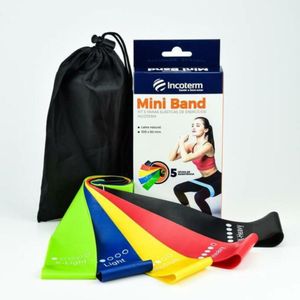 Kit Incoterm 5 Faixas Elásticas de Exercícios