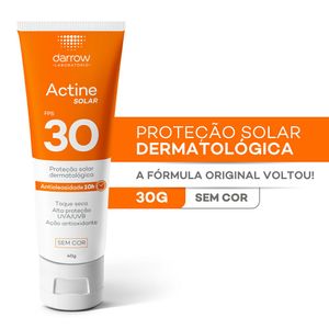 Protetor Solar Darrow Actine Solar FPS30 Sem Cor 40g