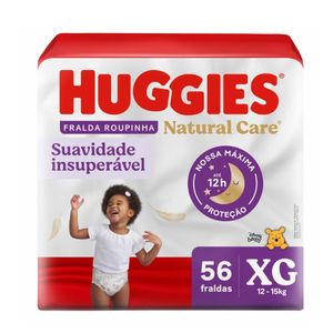Fralda Roupinha Huggies Natural Care XG 56 Unidades
