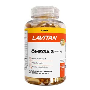 Ômega 3 1000mg Lavitan 120 Cápsulas Gelatinosas