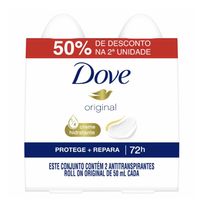 Desodorante Antitranspirante Roll-On Dove Original 2 Unidades de 50ml Cada