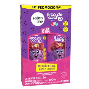 Kit Salon Line #Todecacho Kids Uva Shampoo 300ml + Condicionador 200ml