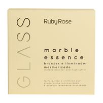 Bronzer e Iluminador Marmorizado Ruby Rose Glass Cor MB02 Royalty