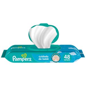 Lenços Umedecidos Pampers Cuidado de Bebê 48 Unidades