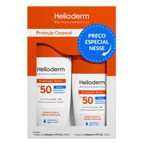 Kit Helioderm Protetor Solar Corporal 2 Em 1 Fps50 200ml +120ml