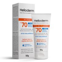 Protetor Solar Facial Helioderm FPS70 Oil Free 3 em 1 Sem Cor 50g