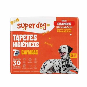 Tapetes Higiênicos Super Dog Raças Grandes 30 Unidades