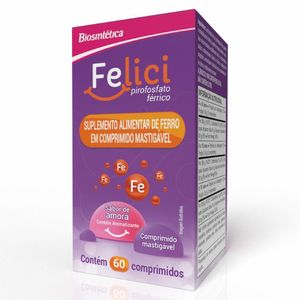 Suplemento Alimentar Biosintética Felici Sabor Amora 60 Comprimidos